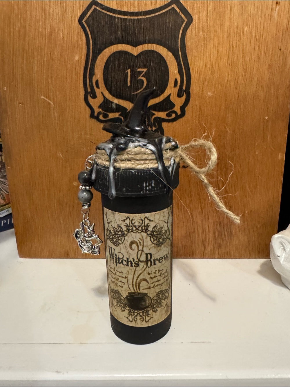 Witch's Brew Decorative Bottle - Black